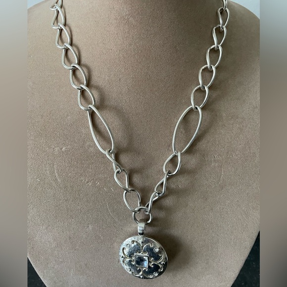 Brighton Silver and Gold Pendant Necklace - Picture 2 of 5